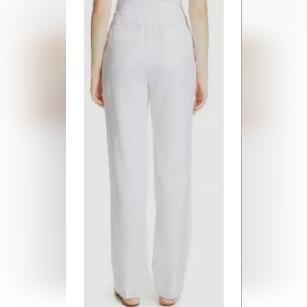 NWT || TIBI || Sebastian White Trousers  Straight Legs Immaculate Sz 2 - Picture 2 of 12